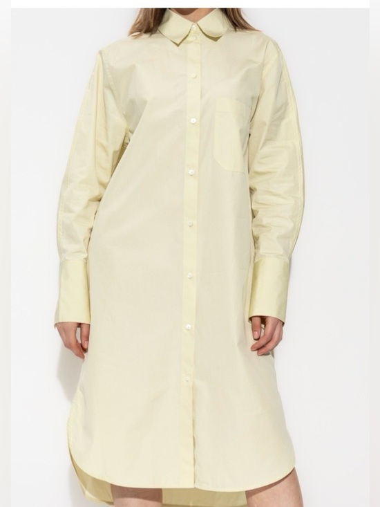 Toteme Dresses & Skirts - TOTEME Kimono Sleeve Cotton Poplin Shirtdress Open Yellow Size EU 36 US 4 NWT